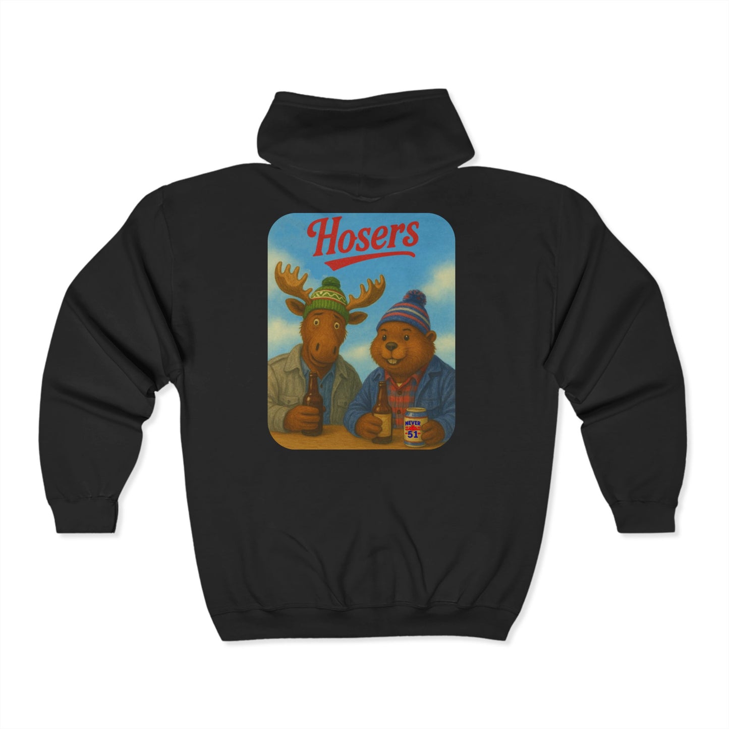 Beav and Doug Mooskenzie/Never 51 Zip up Hoodie