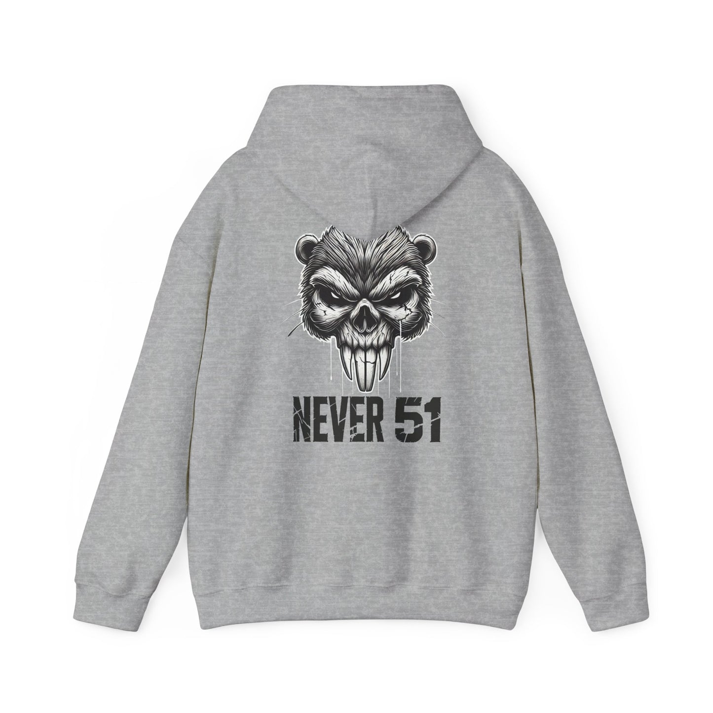 Never 51/Beaver Skull Unisex Heavy Blend™ Hooded Sweatshir