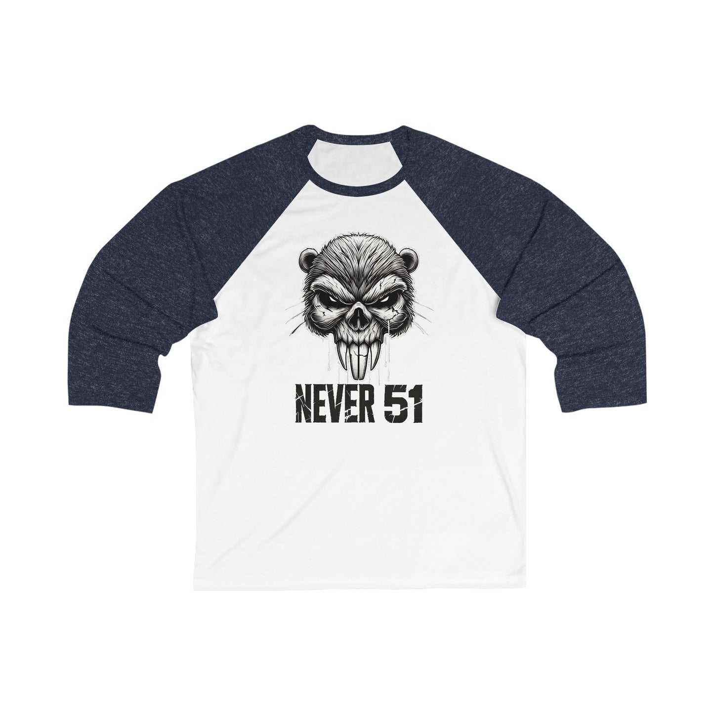 Beaver Skull 3\4 Raglan Sleeve