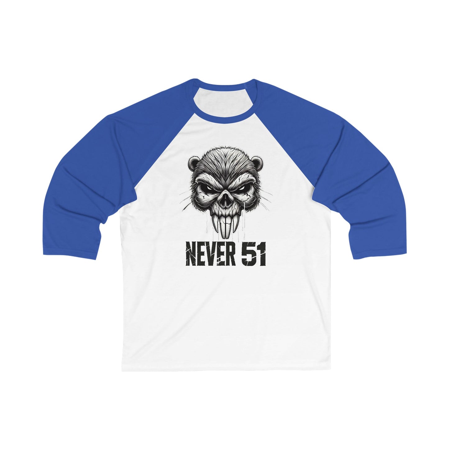 Beaver Skull 3\4 Raglan Sleeve