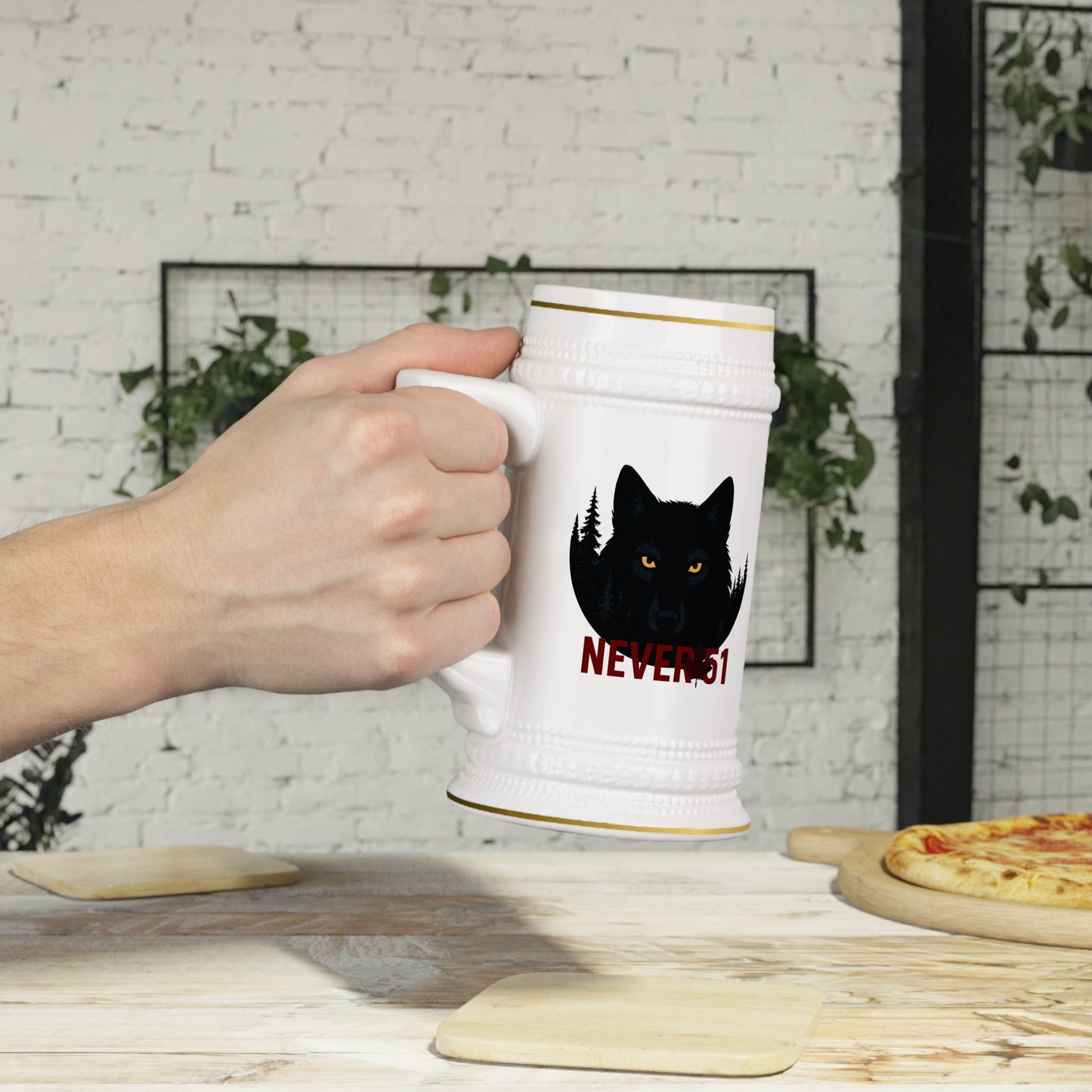 Watchful Wolf Just One More Stein Mug