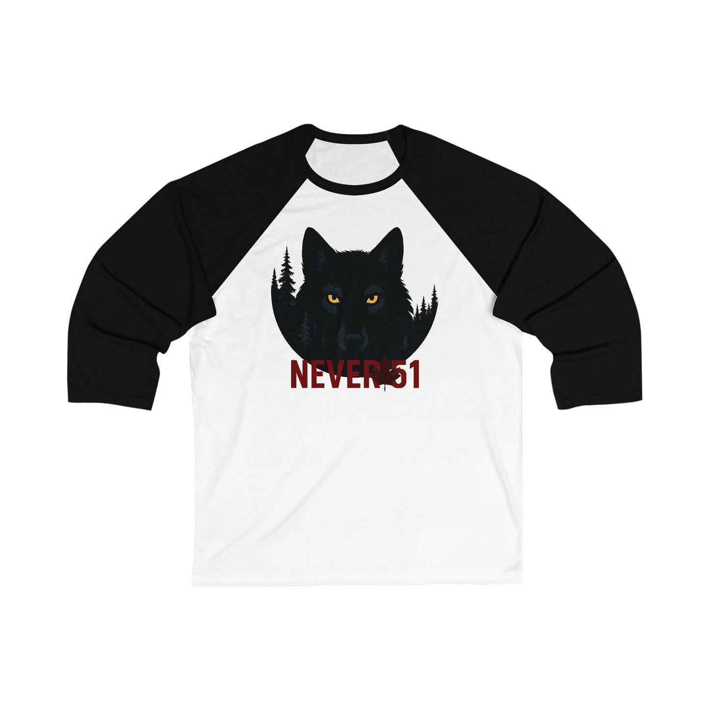 Watchful Wolf 3\4 Raglan Sleeve